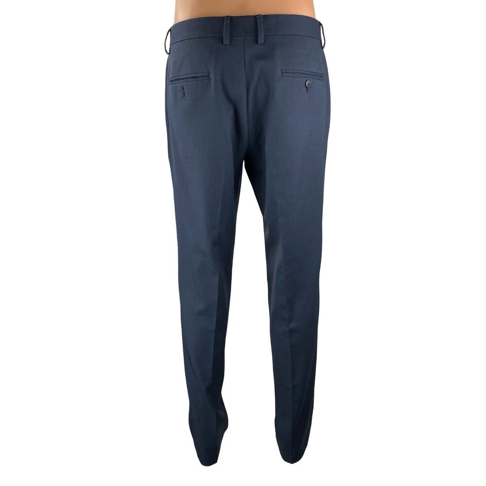 Kenneth Cole Reaction Blue High Rise Straight Chino Trousers Dress Pants 34X32 - Picture 4 of 6
